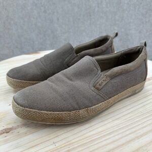 GEOX U‎ Pantelleria Canvas Espadrille Slip On Flats Taupe Mens US Size 10